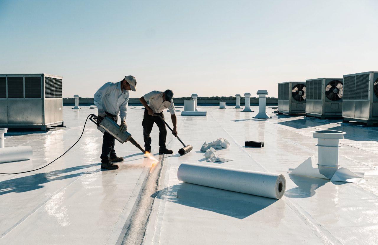 Commercial Roofing work underway in Little Rock