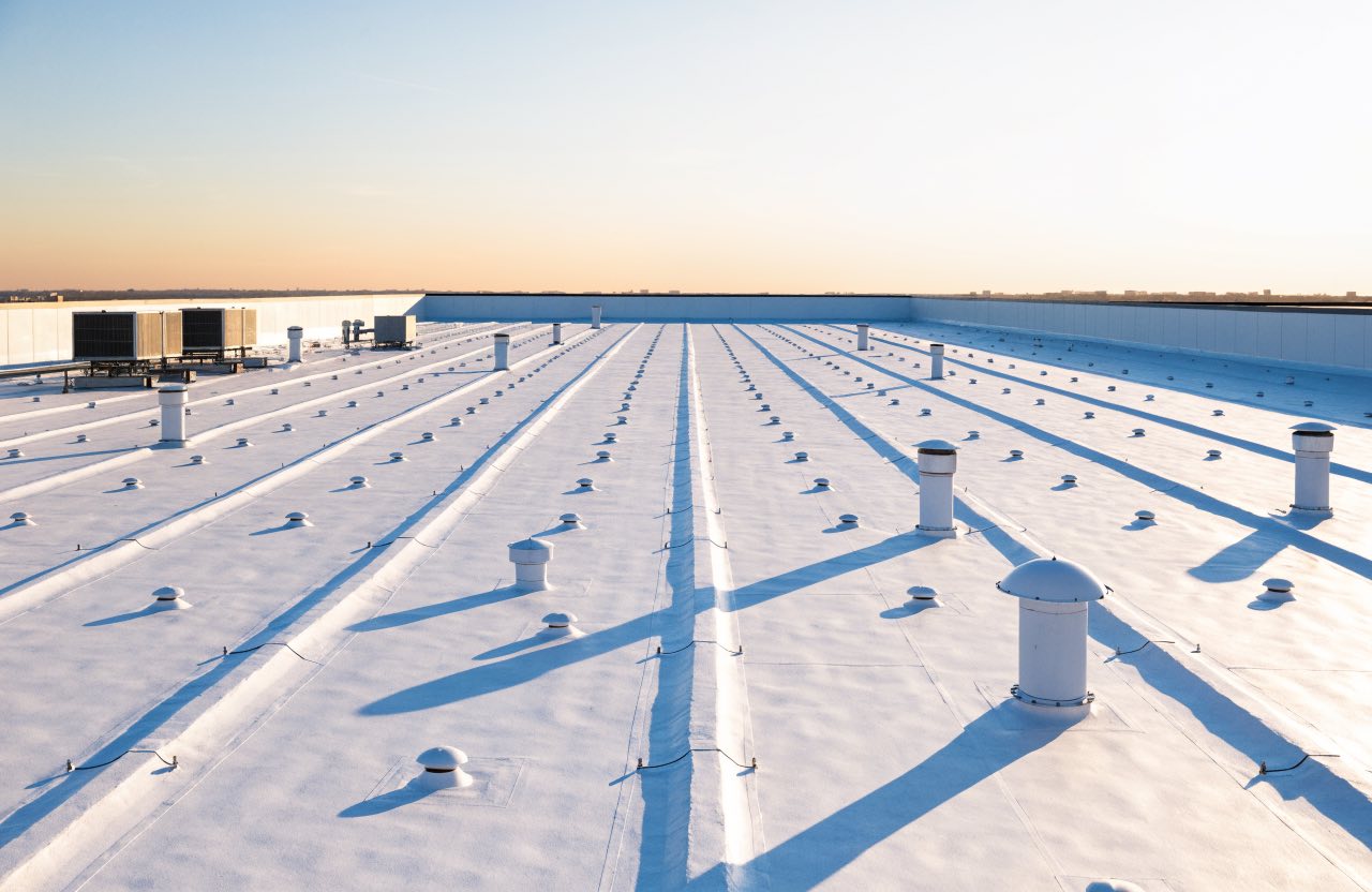Finished commercial roofing project in Central Arkansas