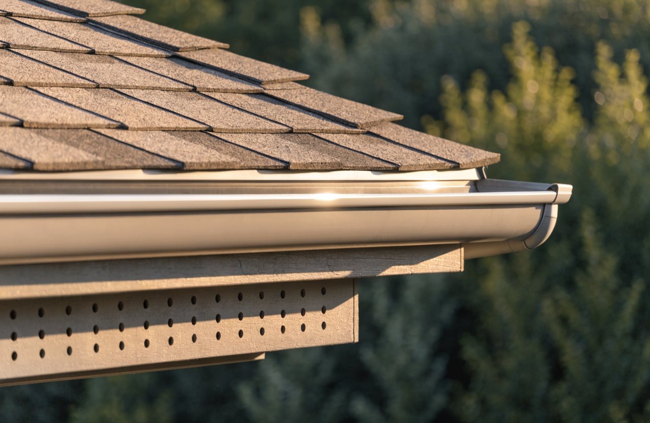 Close inspection of residential roofing details