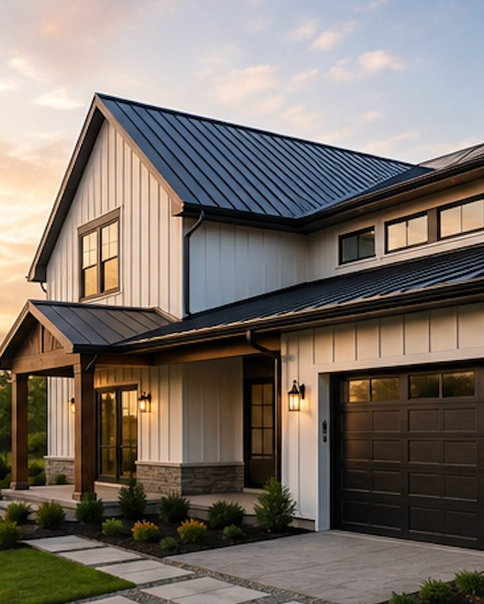 Standing seam metal roof on a Central Arkansas property