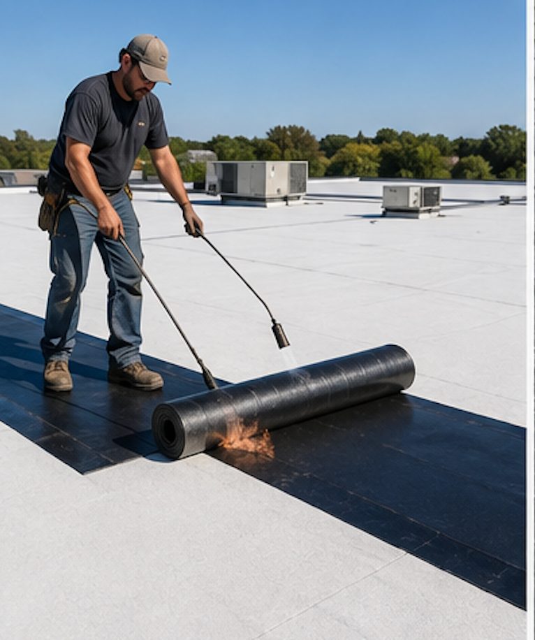 Roof Replacement work underway in Little Rock