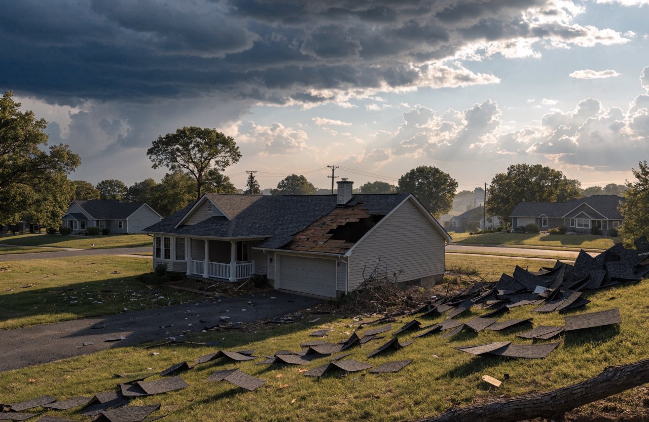 Storm Damage Roof Repair in Little Rock
